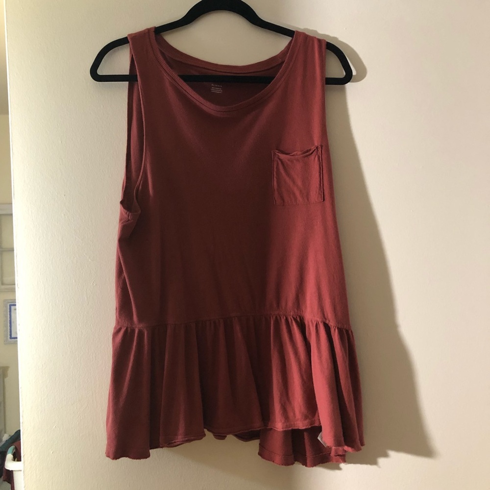 American Eagle Peplum Pocket Tank